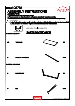 Preview for 2 page of Coaster Mayer 193781 Assembly Instructions