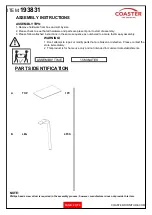 Preview for 2 page of Coaster Mina 193831 Assembly Instructions