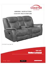 Coaster Motion Loveseat 650355 Assembly Instructions preview