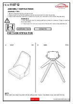 Preview for 2 page of Coaster Paulita 110712 Assembly Instructions