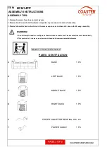 Preview for 2 page of Coaster Power 2 603414PP Assembly Instructions