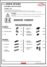 Preview for 2 page of Coaster Sadie 300639 Assembly Instructions Manual