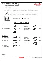 Preview for 2 page of Coaster Scarlett 300642 Assembly Instructions Manual