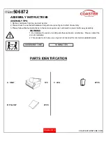 Preview for 2 page of Coaster Sheldon 506872 Assembly Instructions