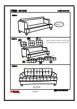 Предварительный просмотр 3 страницы Coaster Sofa Sleeper 501690 Assembly Instruction