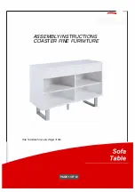 Coaster Sofa Table Assembly Instructions Manual preview