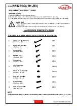 Preview for 3 page of Coaster Stillwood 223281Q Assembly Instructions Manual