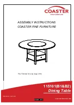 Preview for 1 page of Coaster Twyla 115101 Assembly Instructions Manual