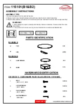 Preview for 2 page of Coaster Twyla 115101 Assembly Instructions Manual