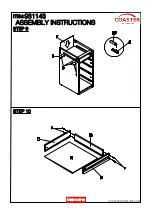 Preview for 12 page of Coaster VANITY 931143 Assembly Instructions Manual