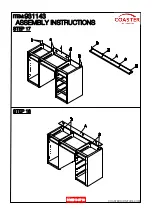 Preview for 16 page of Coaster VANITY 931143 Assembly Instructions Manual