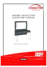 Предварительный просмотр 1 страницы Coaster VANITY 935923 Assembly Instructions Manual