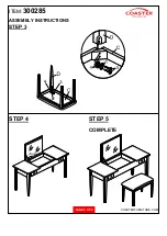 Preview for 5 page of Coaster VANITY SET 300285 Assembly Instructions Manual