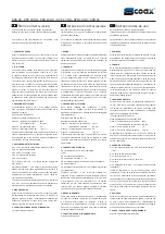 Preview for 2 page of Coax SPB 08 Operating Instructions