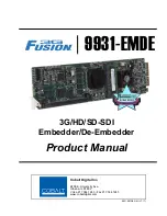 Preview for 1 page of Cobalt Digital Inc 3G Fusion 9931-DE Product Manual