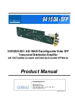 Cobalt Digital Inc 9415DA-SFP Product Manual preview