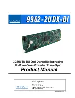 Cobalt Digital Inc 9902-2UDX-DI Product Manual preview