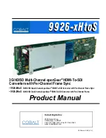 Cobalt Digital Inc 9926-2HtoS Product Manual предпросмотр