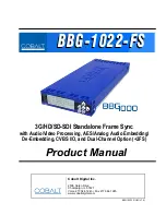 Cobalt Digital Inc BBG-1022-FS Product Manual preview