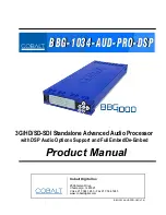 Cobalt Digital Inc BBG-1034-AUD-PRO-DSP Product Manual preview