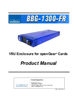 Preview for 1 page of Cobalt Digital Inc BBG-1300-FR Product Manual