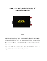 Preview for 1 page of Coban VT105 User Manual