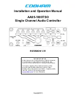 Preview for 1 page of COBHAM AA95-1000TSO Installation And Operation Manual