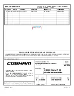 Preview for 1 page of COBHAM C-5000D P-25 Quick Reference