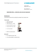 Preview for 1 page of COBHAM SAILOR 1000 XTR Ku 8W Replacement Manual