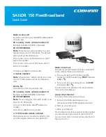 Preview for 1 page of COBHAM Sailor 150 FleetBroadband Quick Manual