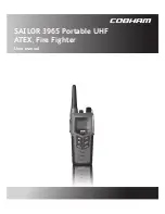 COBHAM SAILOR 3965 ATEX UHF Fire User Manual preview