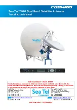 COBHAM Sea Tel 2400 Installation Manual preview