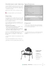 Preview for 5 page of Cobi Rehab XXL-Rehab Patient/Dinner chair User Manual