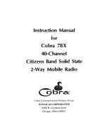 Preview for 4 page of Cobra Communications 78X Owner'S Manual