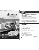 Предварительный просмотр 1 страницы Cobra Marine MARINE MR F45-D (Spanish) Manual Del Propietario