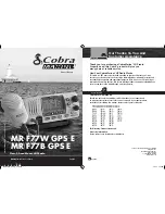 Предварительный просмотр 1 страницы Cobra Marine MR F77B GPS E Owner'S Manual