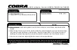 Preview for 2 page of Cobra 05-9349 Instruction Manual