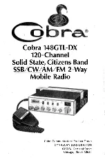 Cobra 148GTL-DX Instruction Manual preview