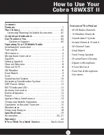 Preview for 1 page of Cobra 18 WXST II User Manual