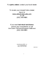 Preview for 2 page of Cobra 2006 ECX50 Service Manual