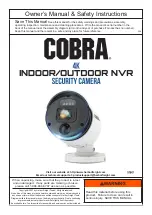 Предварительный просмотр 1 страницы Cobra 57647 Owner'S Manual & Safety Instructions