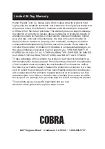 Предварительный просмотр 12 страницы Cobra 57647 Owner'S Manual & Safety Instructions