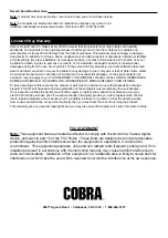 Предварительный просмотр 202 страницы Cobra 57648 Owner'S Manual & Safety Instructions