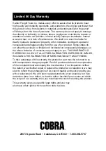 Preview for 12 page of Cobra 58197 Owner'S Manual & Safety Instructions