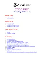 Cobra 7700 PRO Operating Hints Manual preview