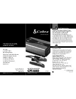 Предварительный просмотр 1 страницы Cobra 800 Watt Power Inverter CPI 880 Operating Instructions Manual