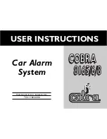 Preview for 1 page of Cobra 8165 User Instructions