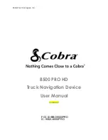 Preview for 1 page of Cobra 8500 PRO HD User Manual