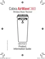 Предварительный просмотр 1 страницы Cobra AirWave 360 Product Information Manual