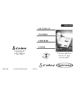 Preview for 1 page of Cobra antenna AN - 8630 - 25 User Manual